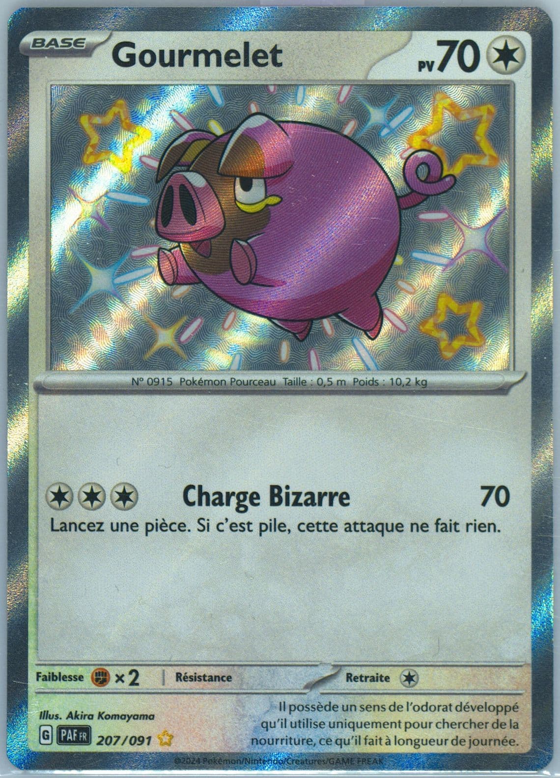 Lechonk Shiny Rare (207) 2024 Pokemon French Paf FR-Paldean Fates