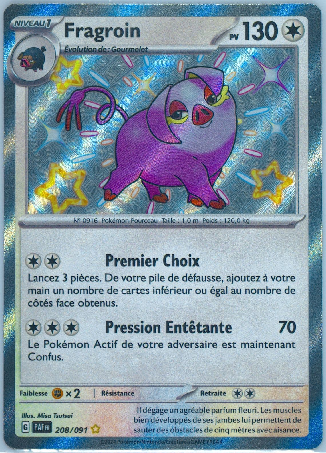 Oinkologne Shiny Rare (208) 2024 Pokemon French Paf FR-Paldean Fates