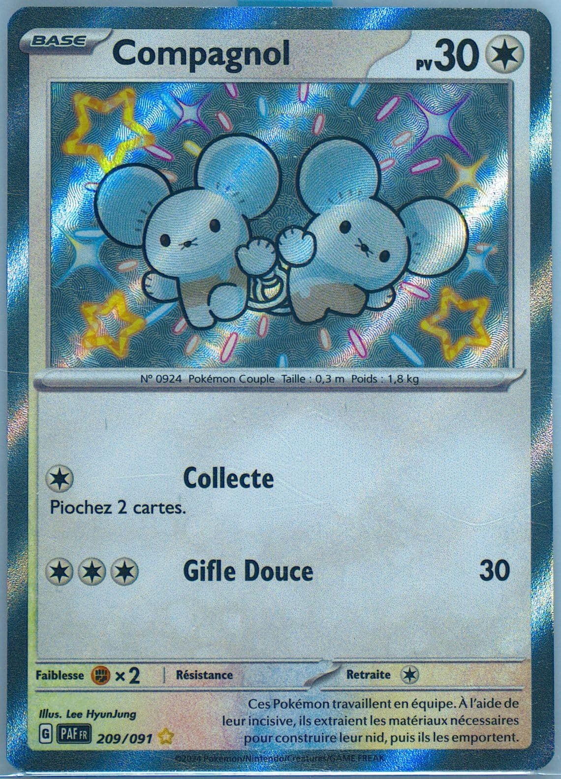 Tandemaus Shiny Rare (209) 2024 Pokemon French Paf FR-Paldean Fates