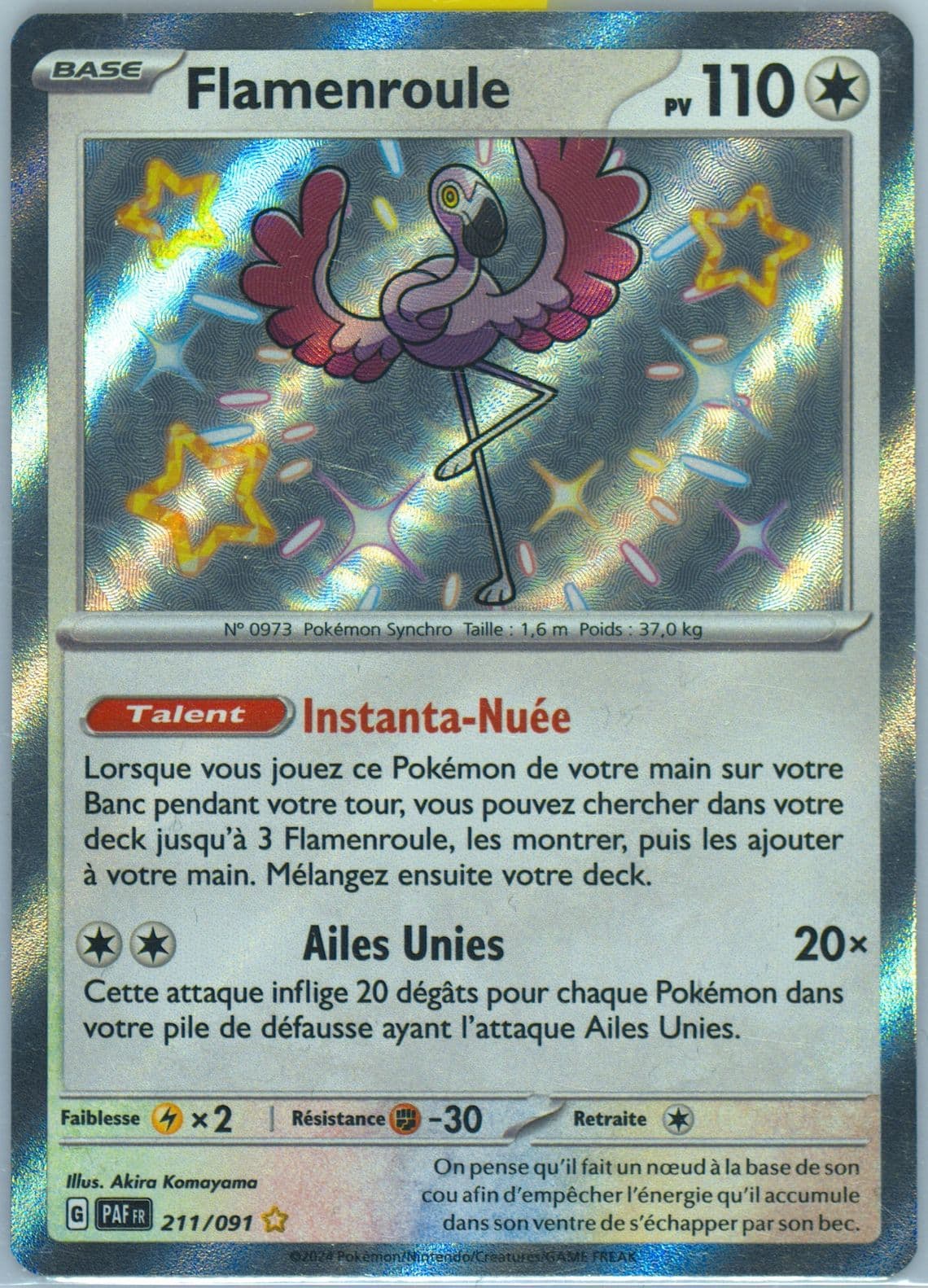 Flamigo Shiny Rare (211) 2024 Pokemon French Paf FR-Paldean Fates