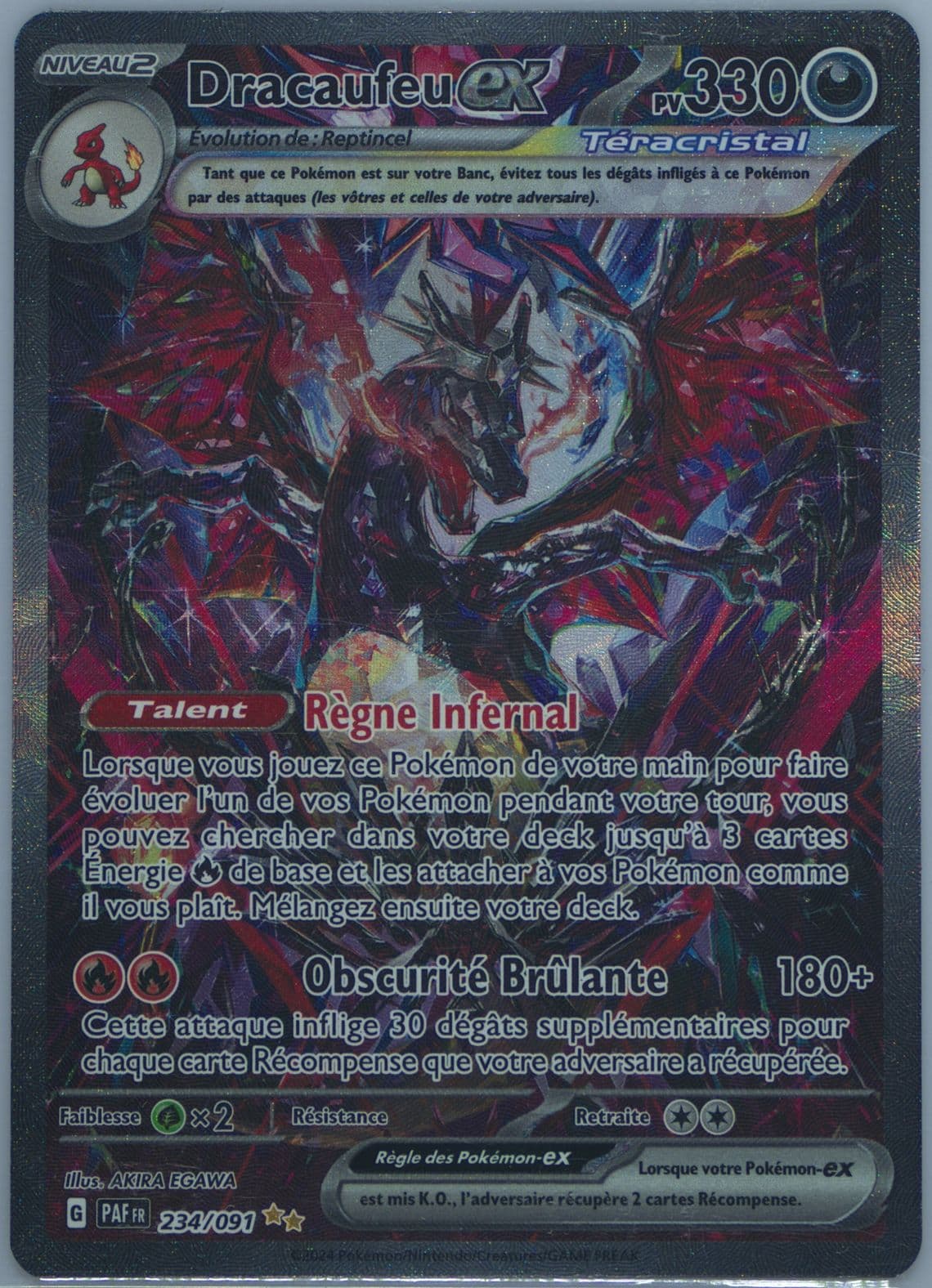 Charizard EX Special Illustration Rare (234) 2024 Pokemon French Paf FR-Paldean Fates