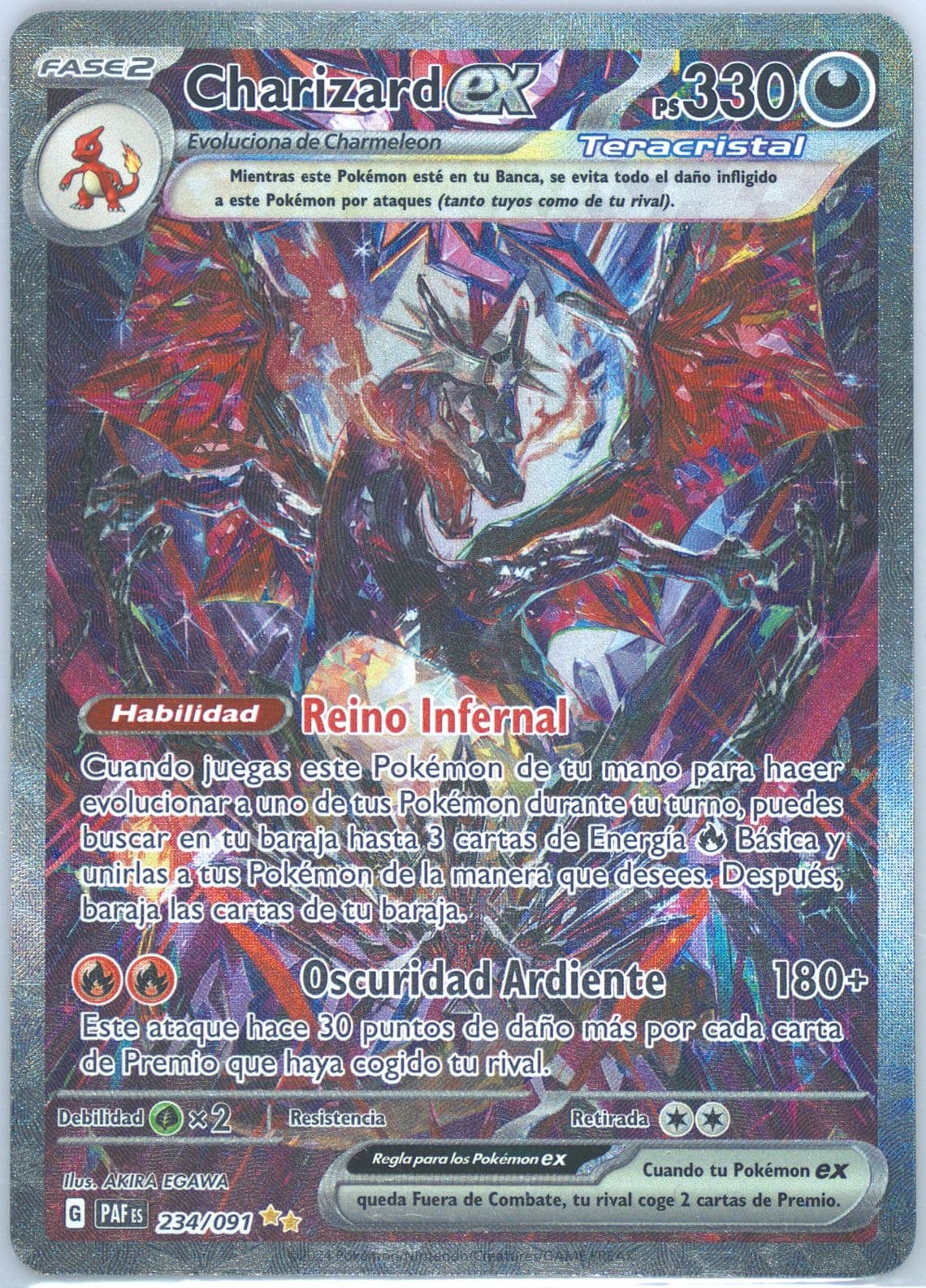 Charizard EX Special Illustration Rare (234) 2024 Pokemon Spanish Paf ES-Paldean Fates