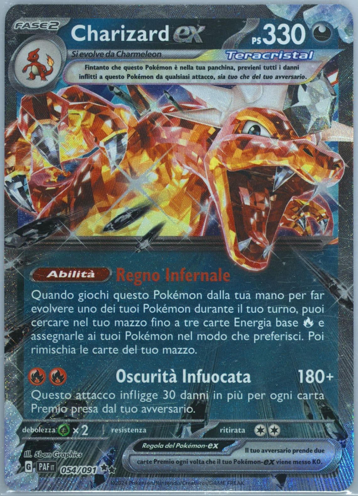 Charizard EX (054) 2024 Pokemon Italian Paf It-Paldean Fates