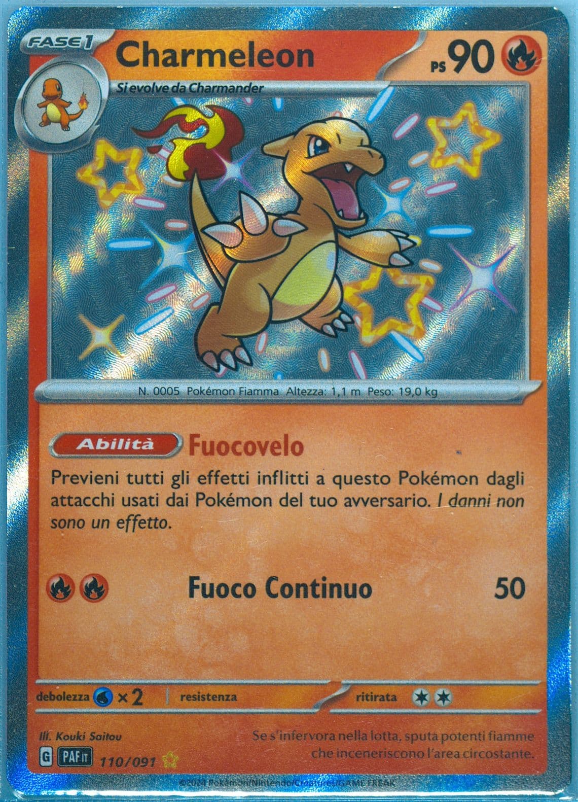 Charmeleon Shiny Rare (110) 2024 Pokemon Italian Paf It-Paldean Fates