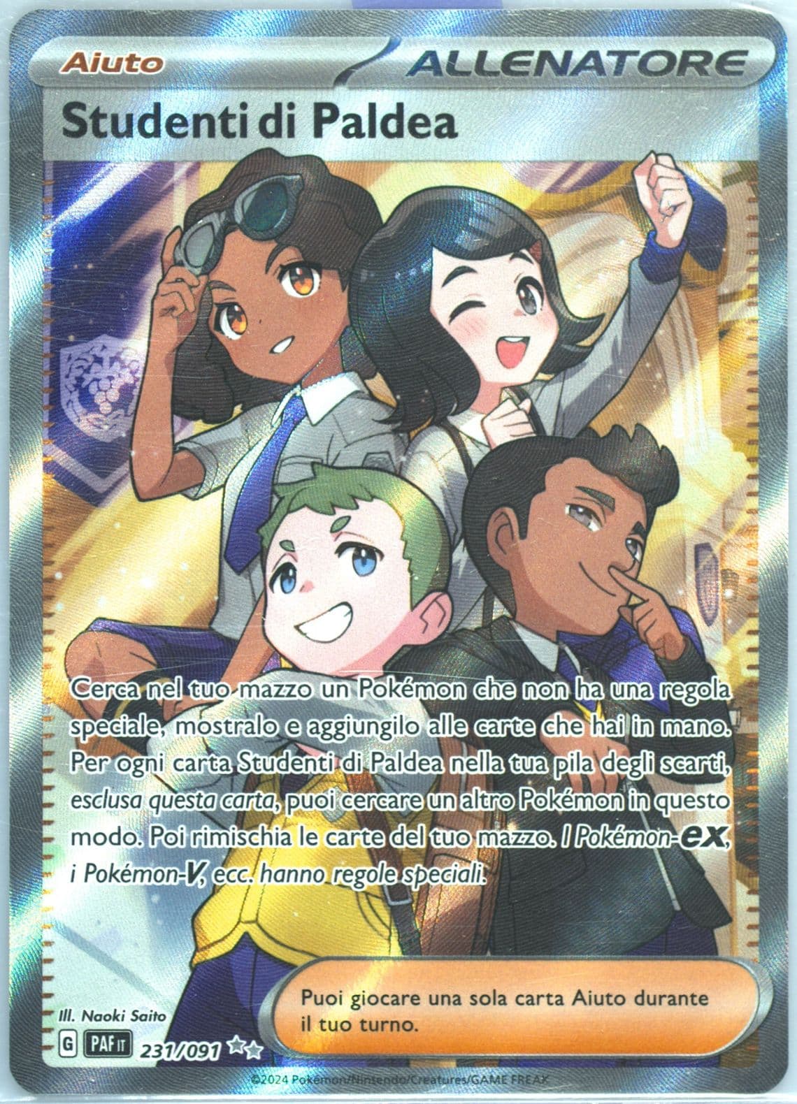 Paldean Student Ultra Rare (231) 2024 Pokemon Italian Paf It-Paldean Fates