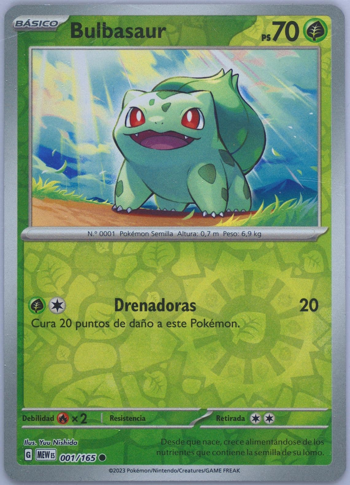 Bulbasaur Reverse Holo (001) 2023 Pokemon Spanish Mew ES-151
