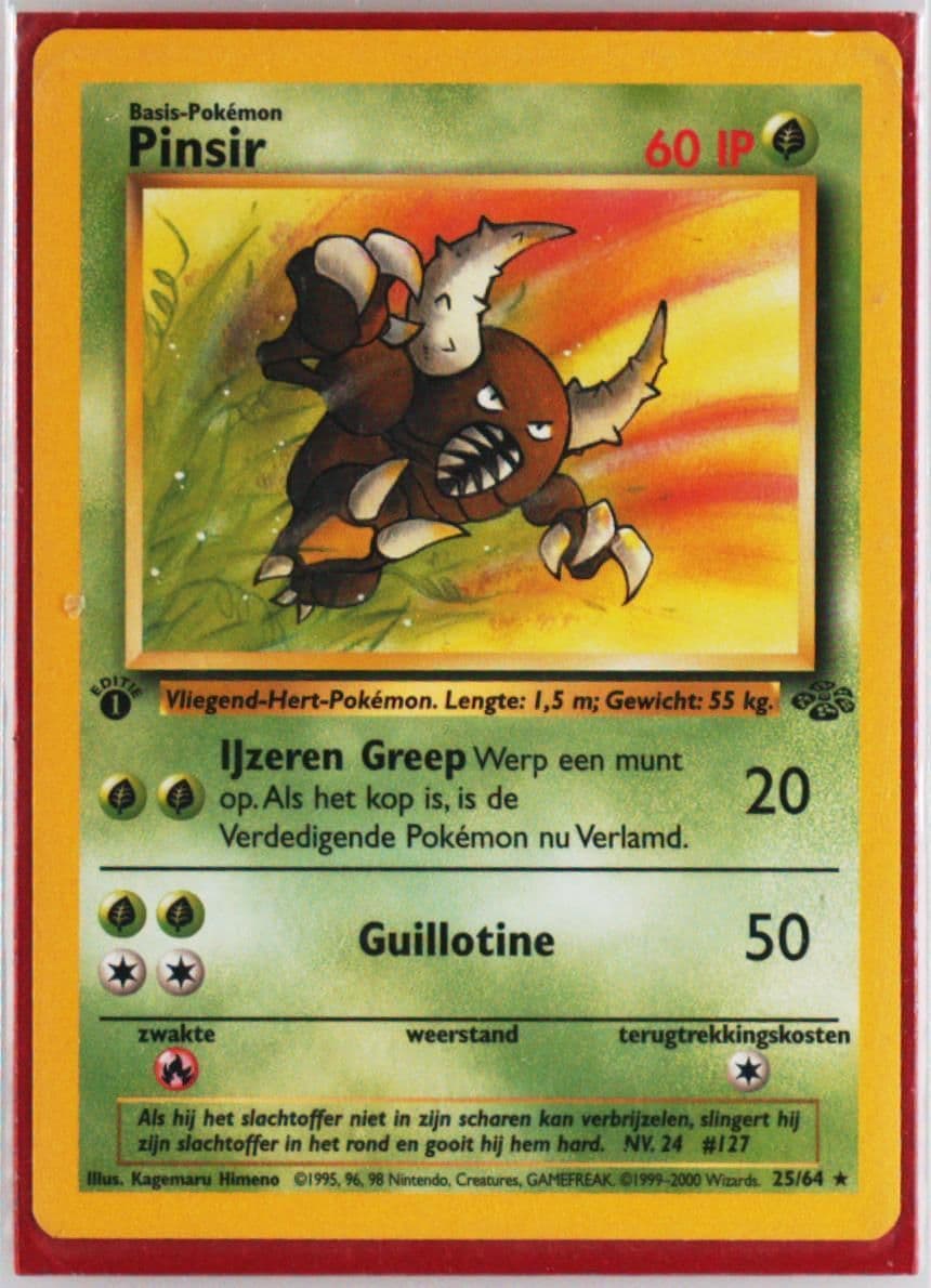 Pinsir 1st Edition (25) 2000 Pokemon Dutch Jungle