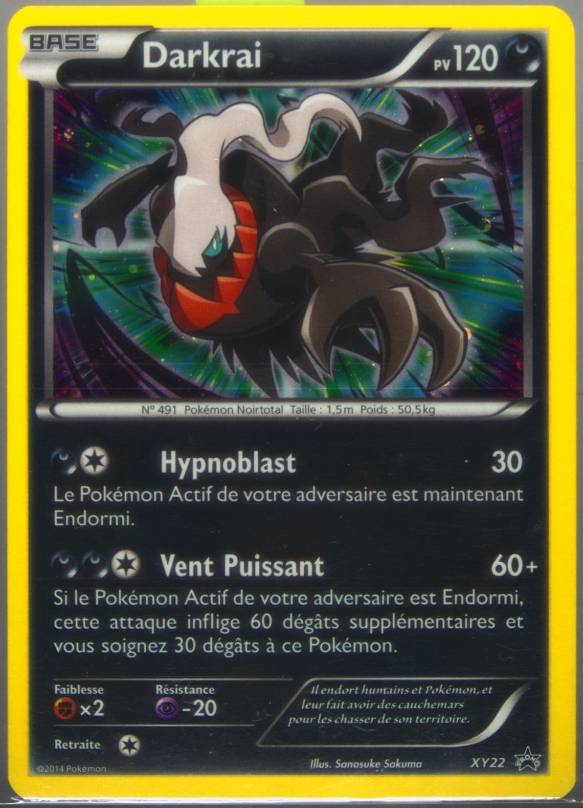 Darkrai-Holo Phantom Forces Blisters-French (XY22) 2014 Pokemon XY Black Star Promo