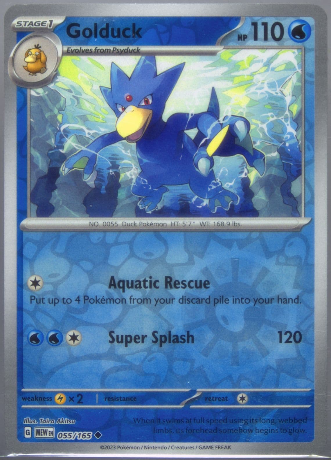 Golduck Reverse Holo (055) 2023 Pokemon Mew EN-151