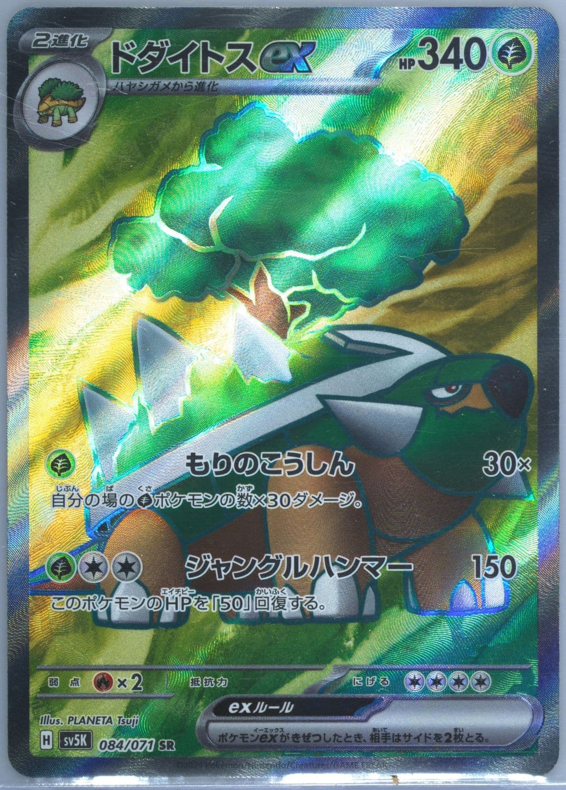 Torterra EX Super Rare (084) 2024 Pokemon Japanese Sv5k-Wild Force