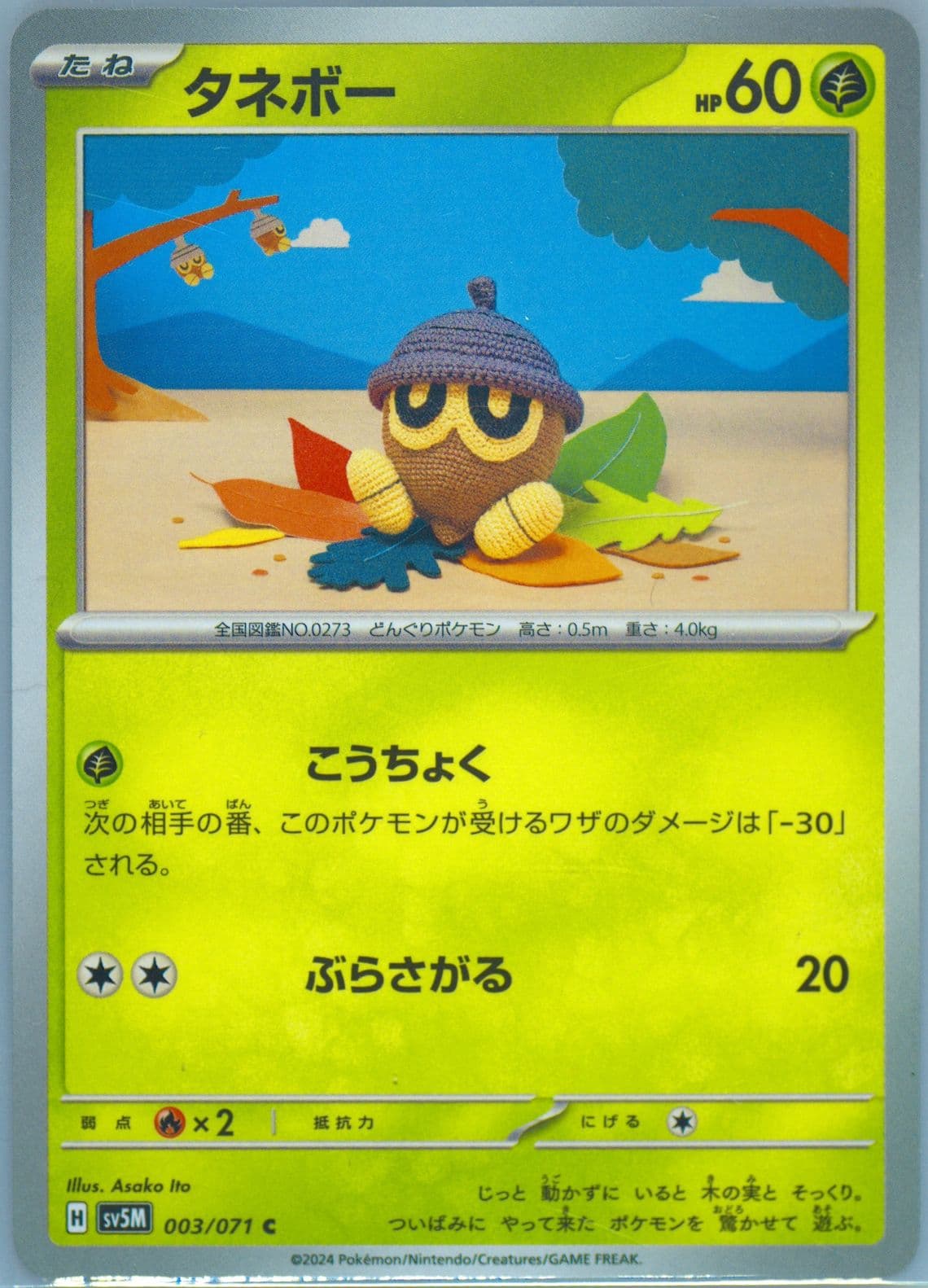 Seedot (003) 2024 Pokemon Japanese Sv5m-Cyber Judge