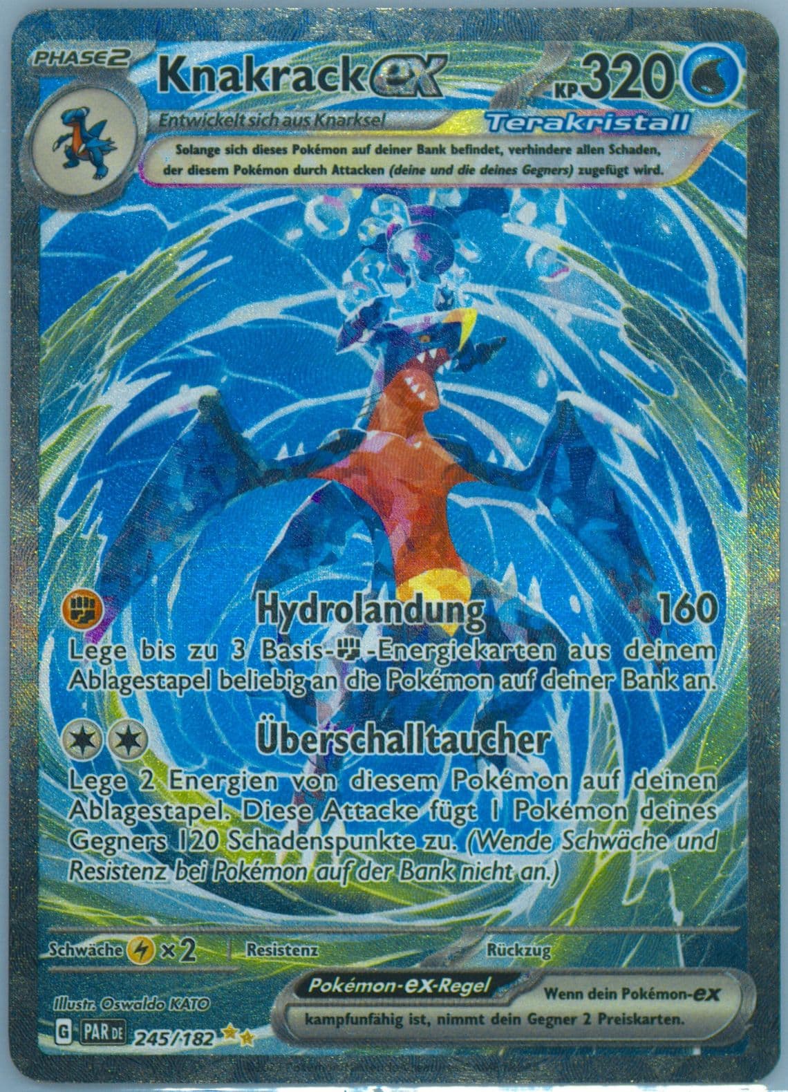 Garchomp EX Special Illustration Rare (245) 2023 Pokemon German Par de-Paradox Rift