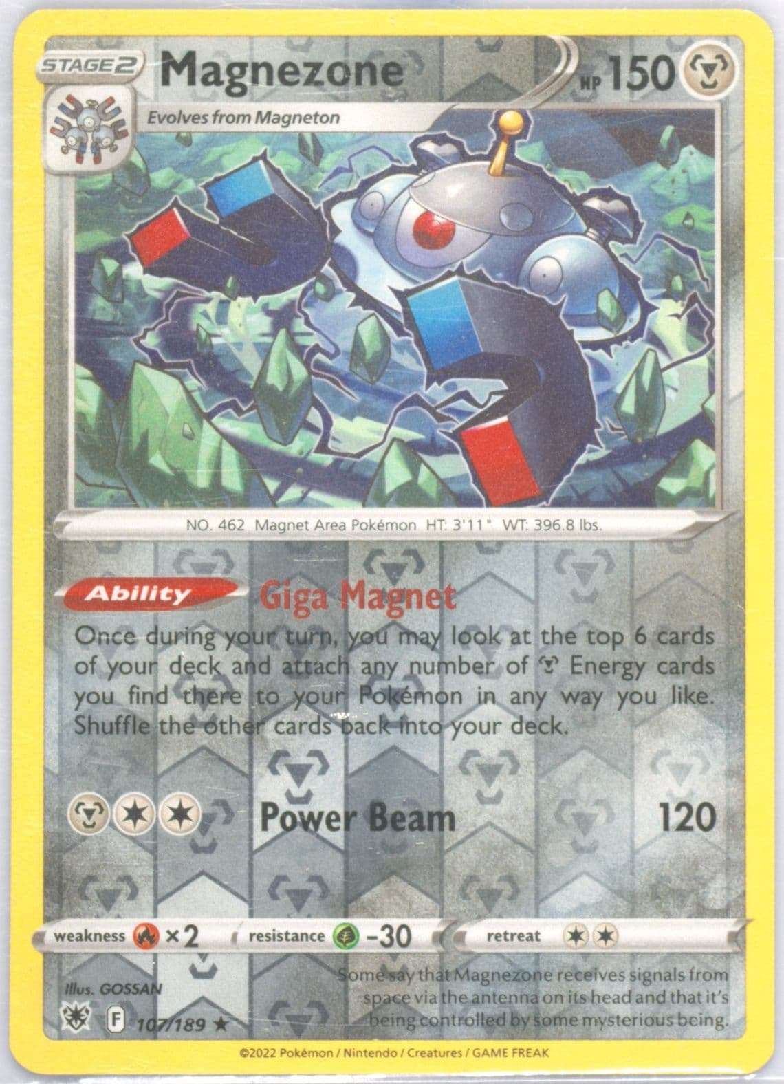 Magnezone-Reverse Foil (107) 2022 Pokemon Sword & Shield Astral Radiance