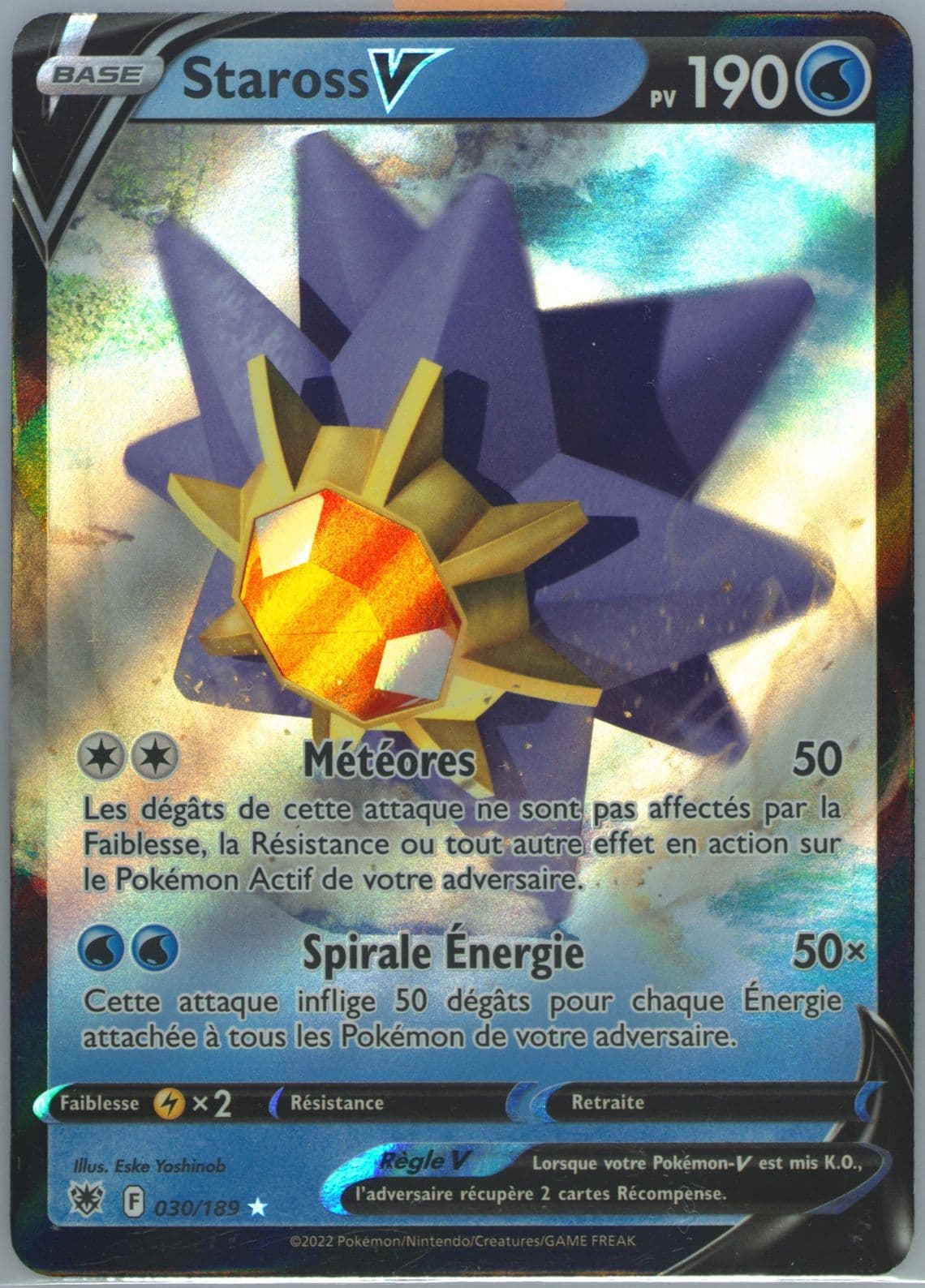 Staross V French (030) 2022 Pokemon Sword & Shield Astral Radiance