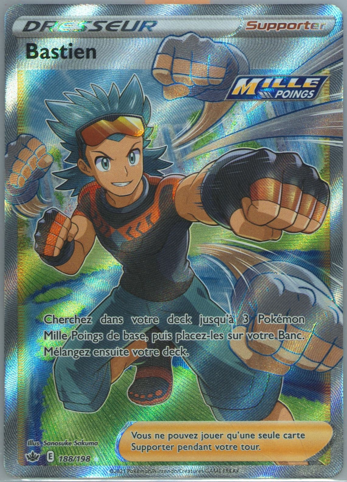 Full Art/Bastien French (188) 2021 Pokemon Sword & Shield Chilling Reign
