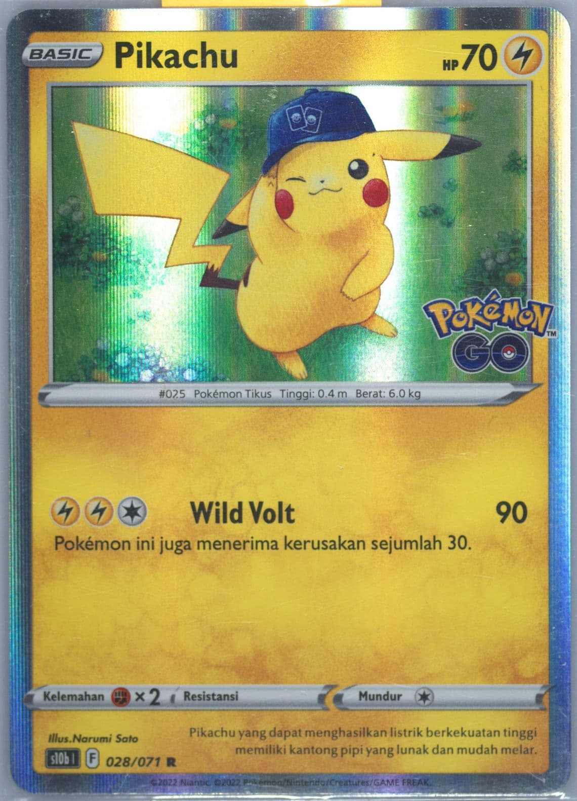 Pikachu-Holo (028) 2022 Pokemon Go Indonesian