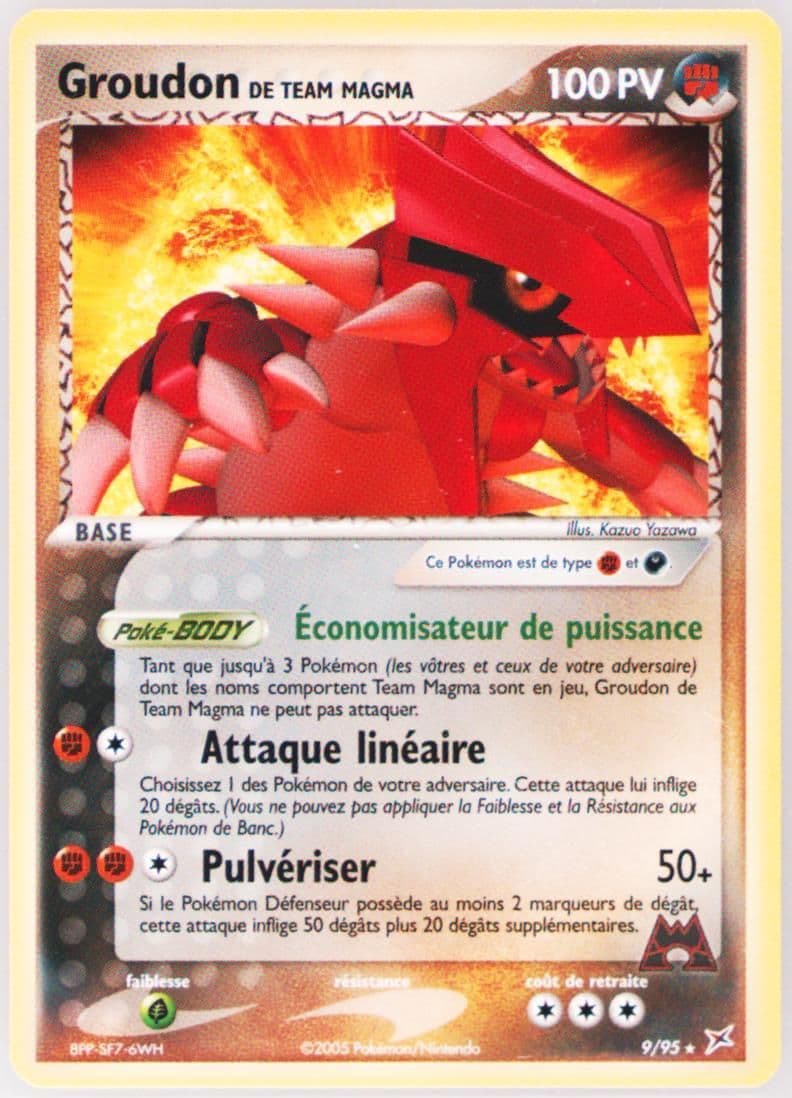 Groudon de Team Magma Theme Deck Exclusive (9) 2005 Pokemon French EX Team Magma VS Team Aqua