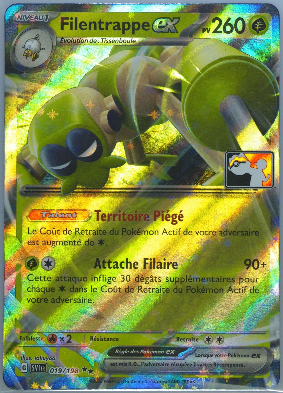 Spidops EX French (019) 2023 Pokemon Play! Pokemon Prize Pack: Series 3