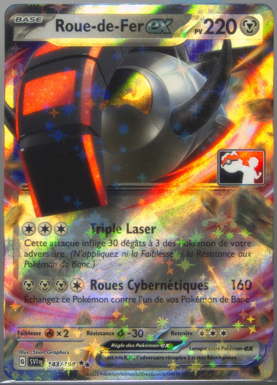 Iron Treads EX French (143) 2023 Pokemon Play! Pokemon Prize Pack: Series 3