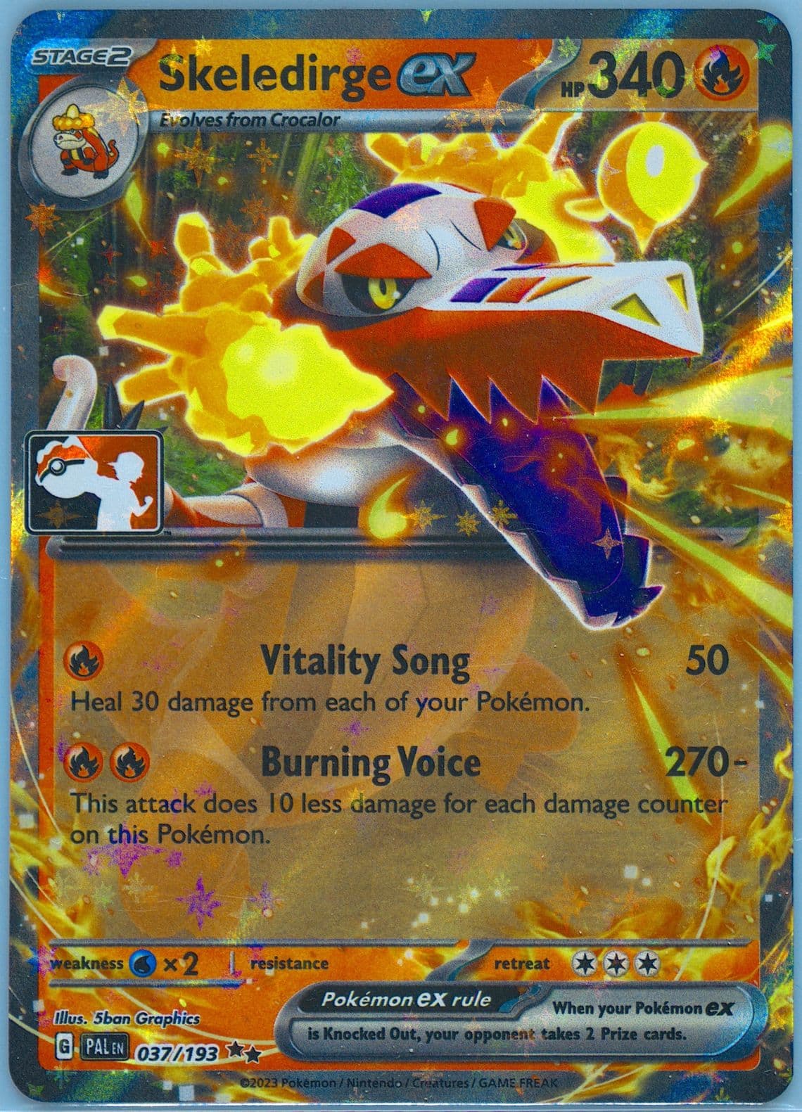 Skeledirge EX (037) 2024 Pokemon Play! Pokemon Prize Pack: Series 4