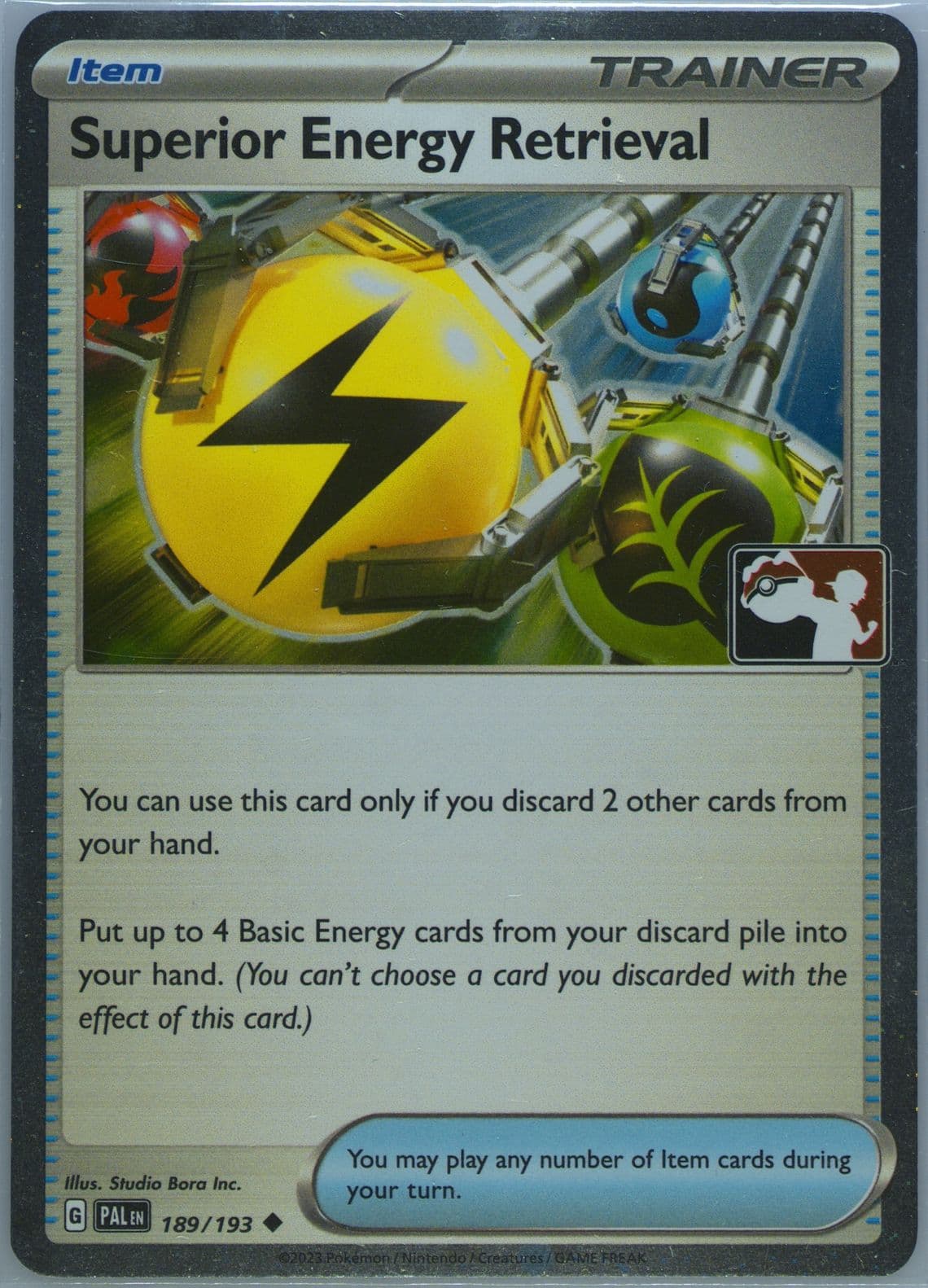 Superior Energy Retrieval Holo (189) 2024 Pokemon Play! Pokemon Prize Pack: Series 4
