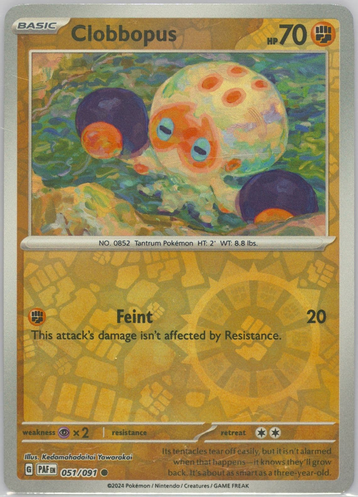 Clobbopus Reverse Holo (051) 2024 Pokemon Paf EN-Paldean Fates