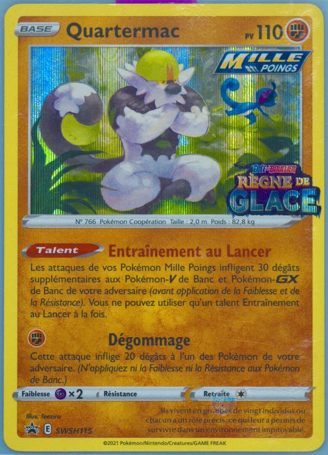 Quartermac-Holo Prerelease-French (115) 2021 Pokemon Swsh Black Star Promo