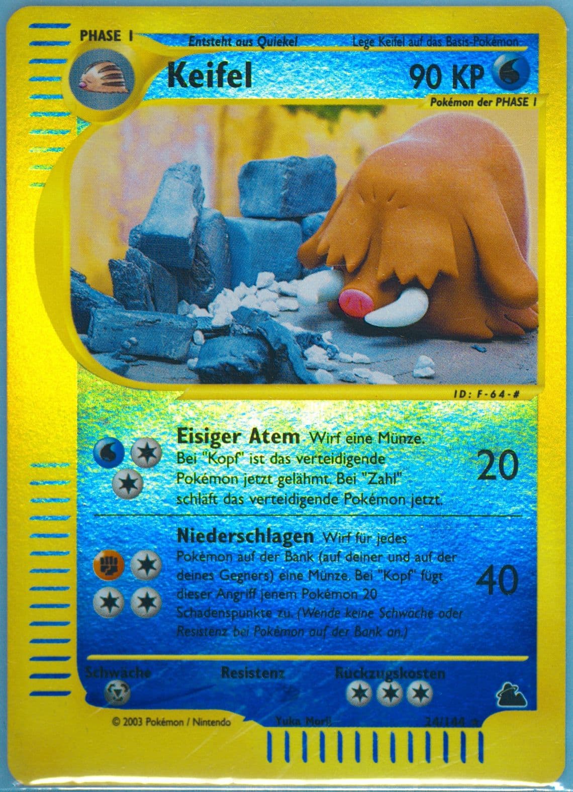 Keifel-Reverse Foil German (24) 2003 Pokemon Skyridge