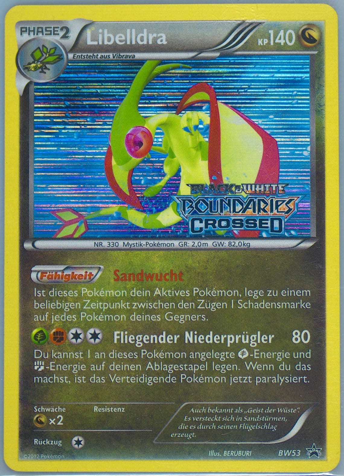 Libelldra-Holo Boundaries Crossed-German (BW53) 2012 Pokemon Black & White Promo