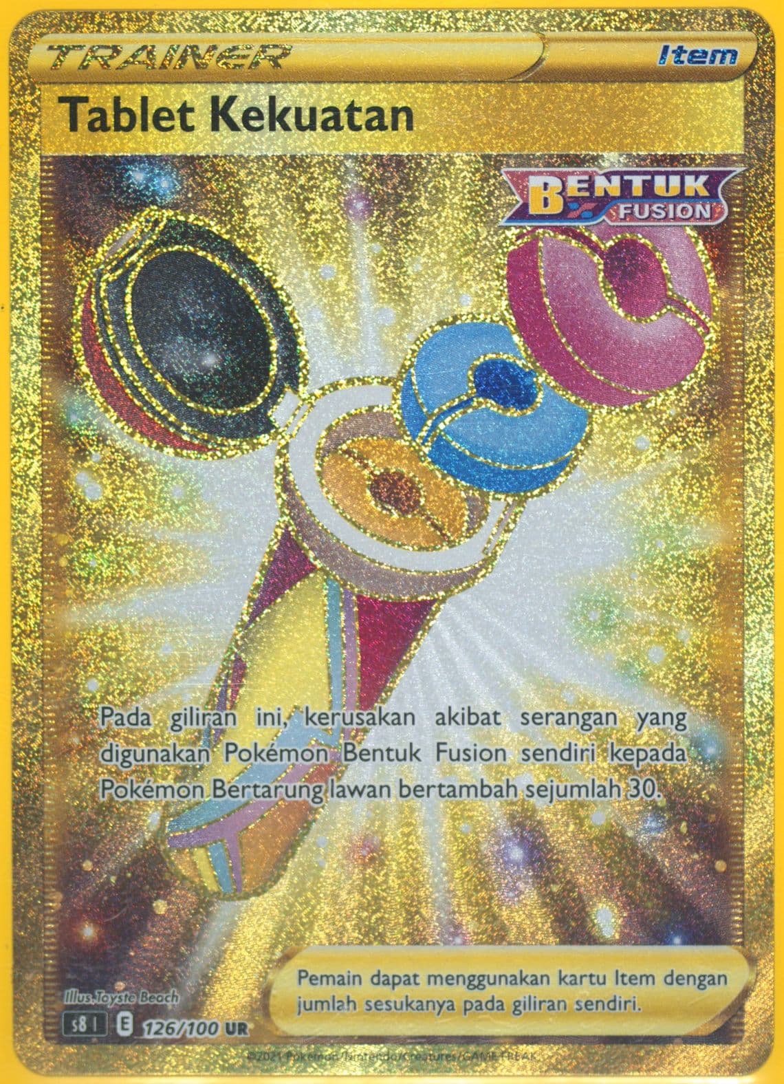 Full Art/Power Tablet Ultra Rare (126) 2021 Pokemon Indonesian Sword & Shield Fusion Arts