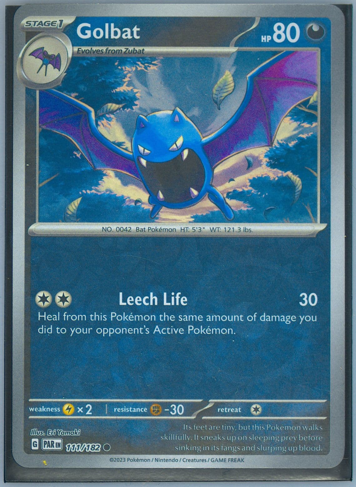 Golbat Reverse Holo (111) 2023 Pokemon Par EN-Paradox Rift