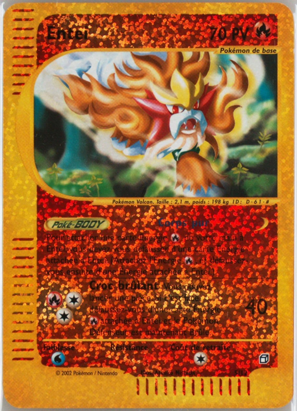 Entei French (5) 2003 Pokemon Aquapolis Box Topper