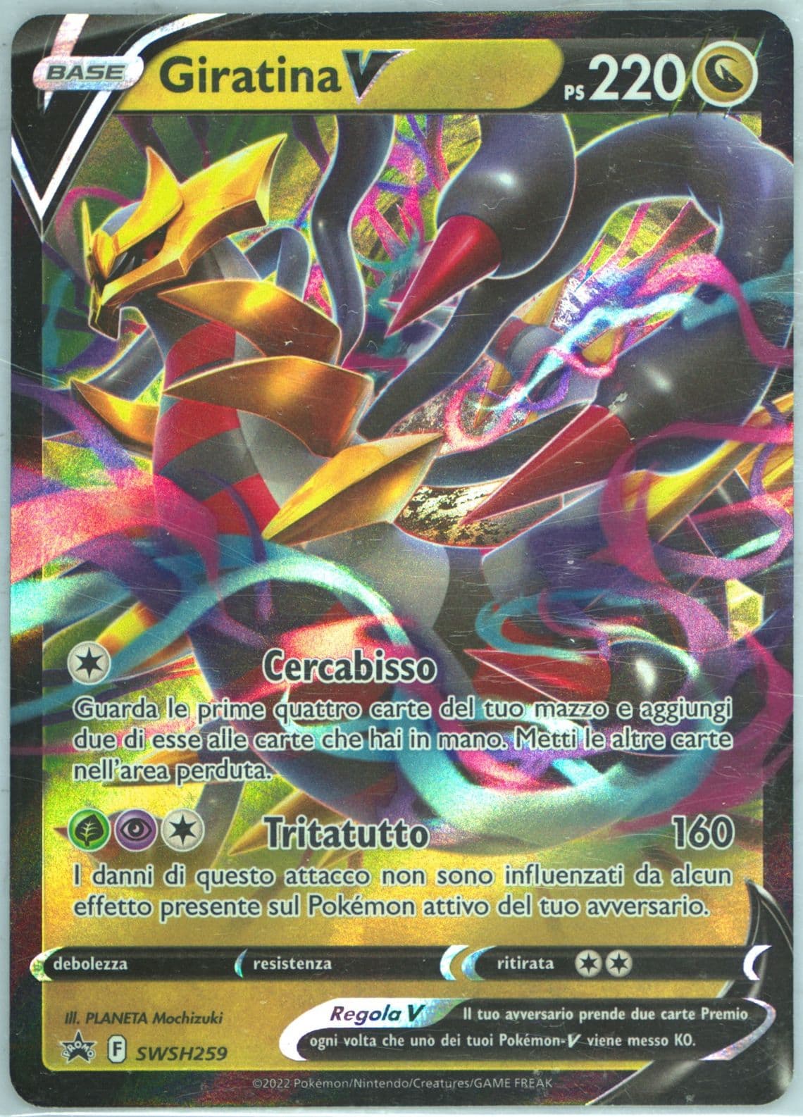 Giratina V Hidden Potential Tins-Italian (259) 2022 Pokemon Swsh Black Star Promo