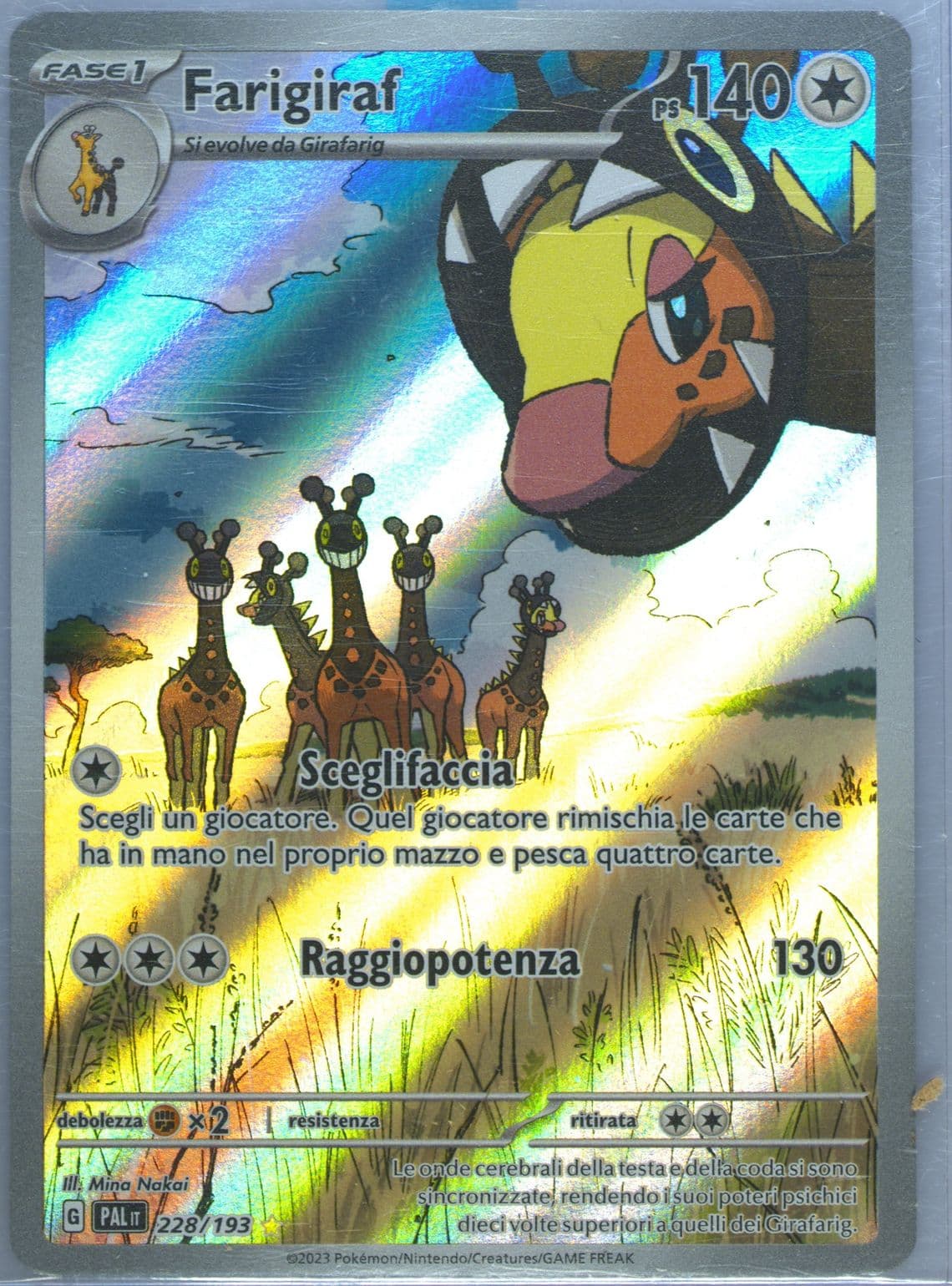Farigiraf Illustration Rare (228) 2023 Pokemon Italian Pal It-Paldea Evolved
