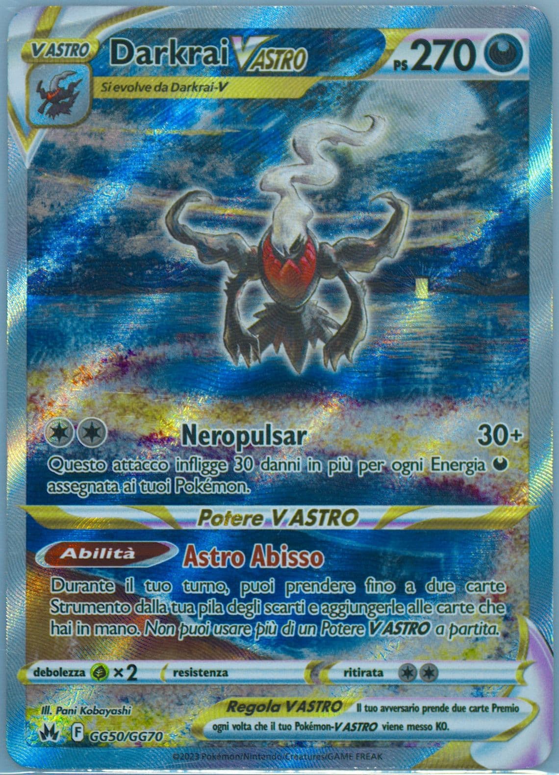 Full Art/Darkrai Vastro Italian (GG50) 2023 Pokemon Sword and Shield Crown Zenith