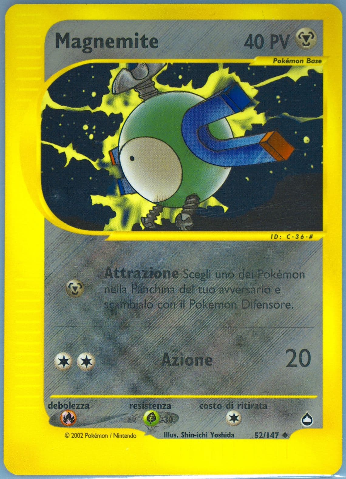 Magnemite Italian (52) 2003 Pokemon Aquapolis