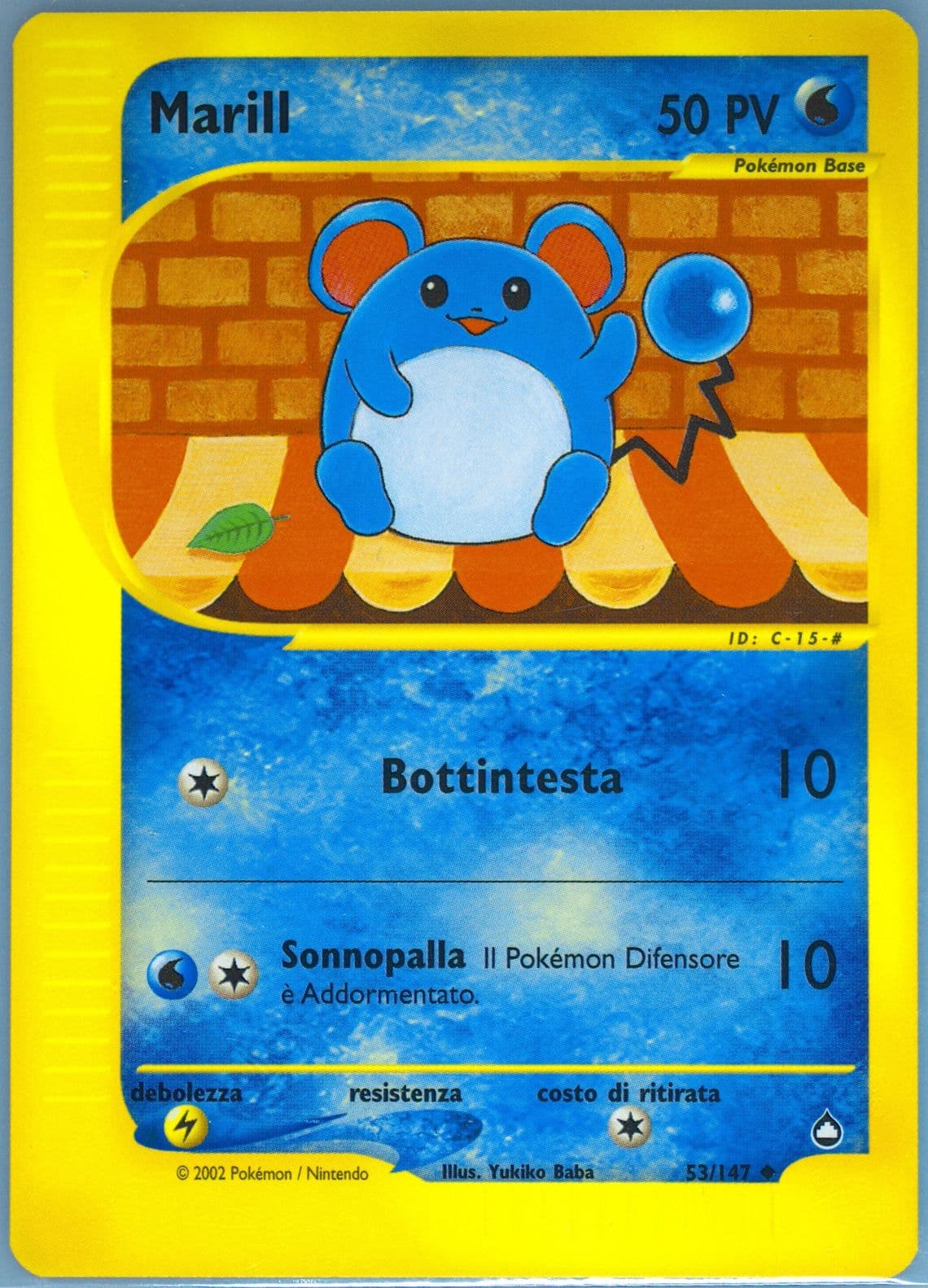 Marill Italian (53) 2003 Pokemon Aquapolis