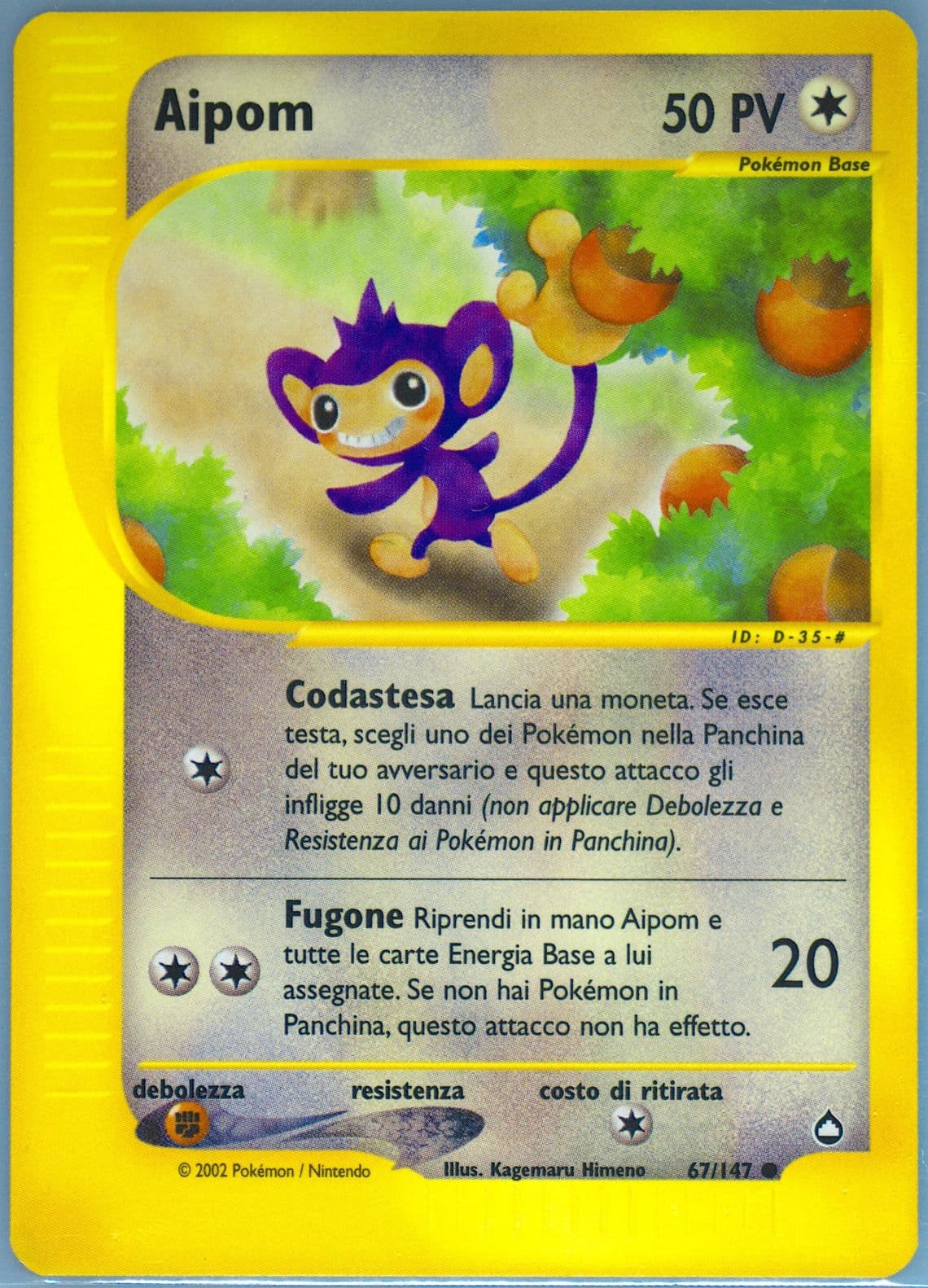Aipom Italian (67) 2003 Pokemon Aquapolis