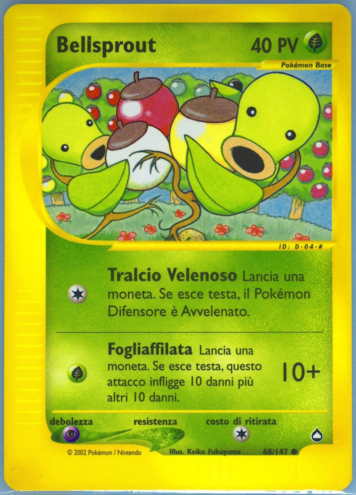 Bellsprout Italian (68) 2003 Pokemon Aquapolis
