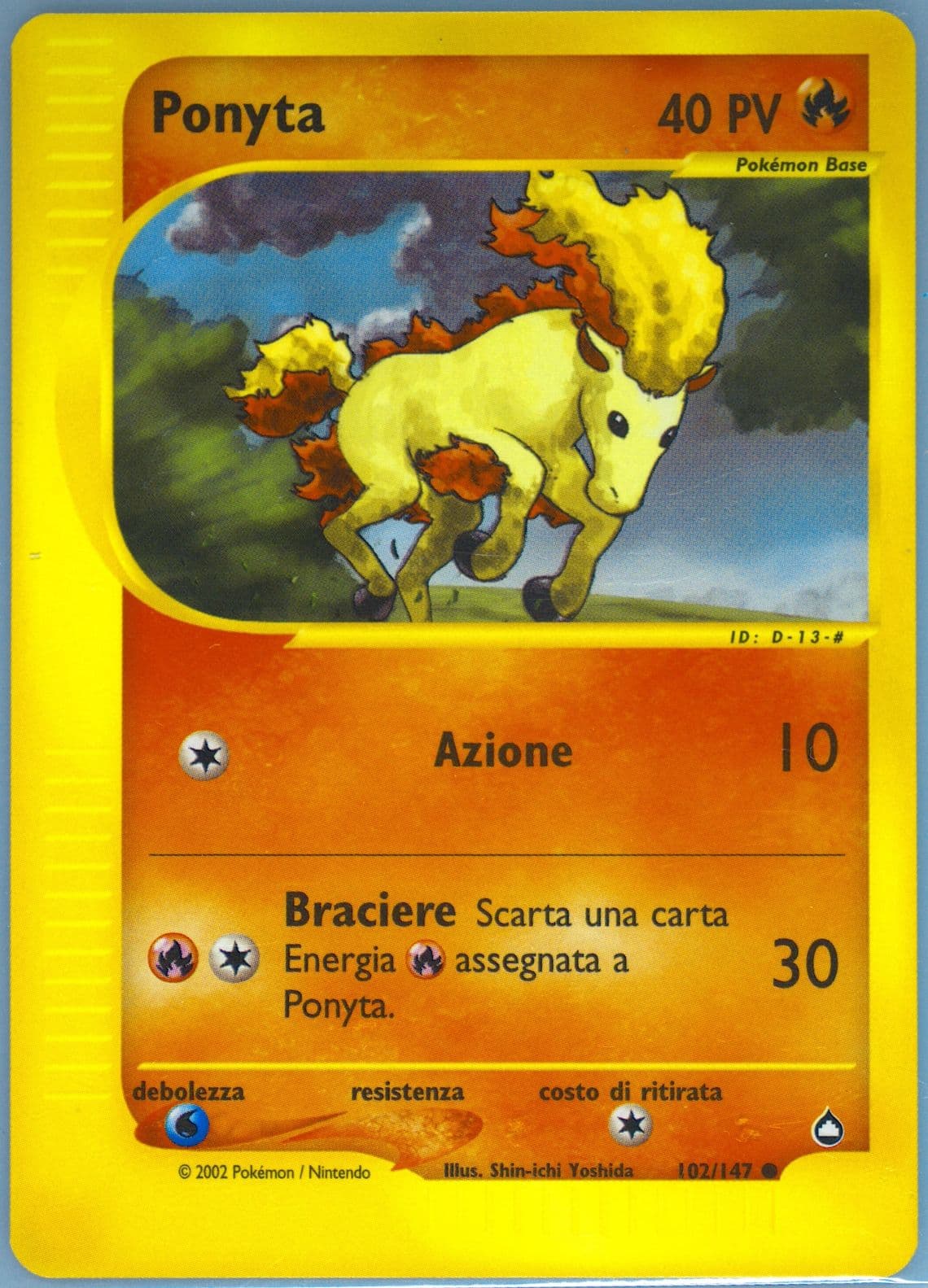 Ponyta Italian (102) 2003 Pokemon Aquapolis