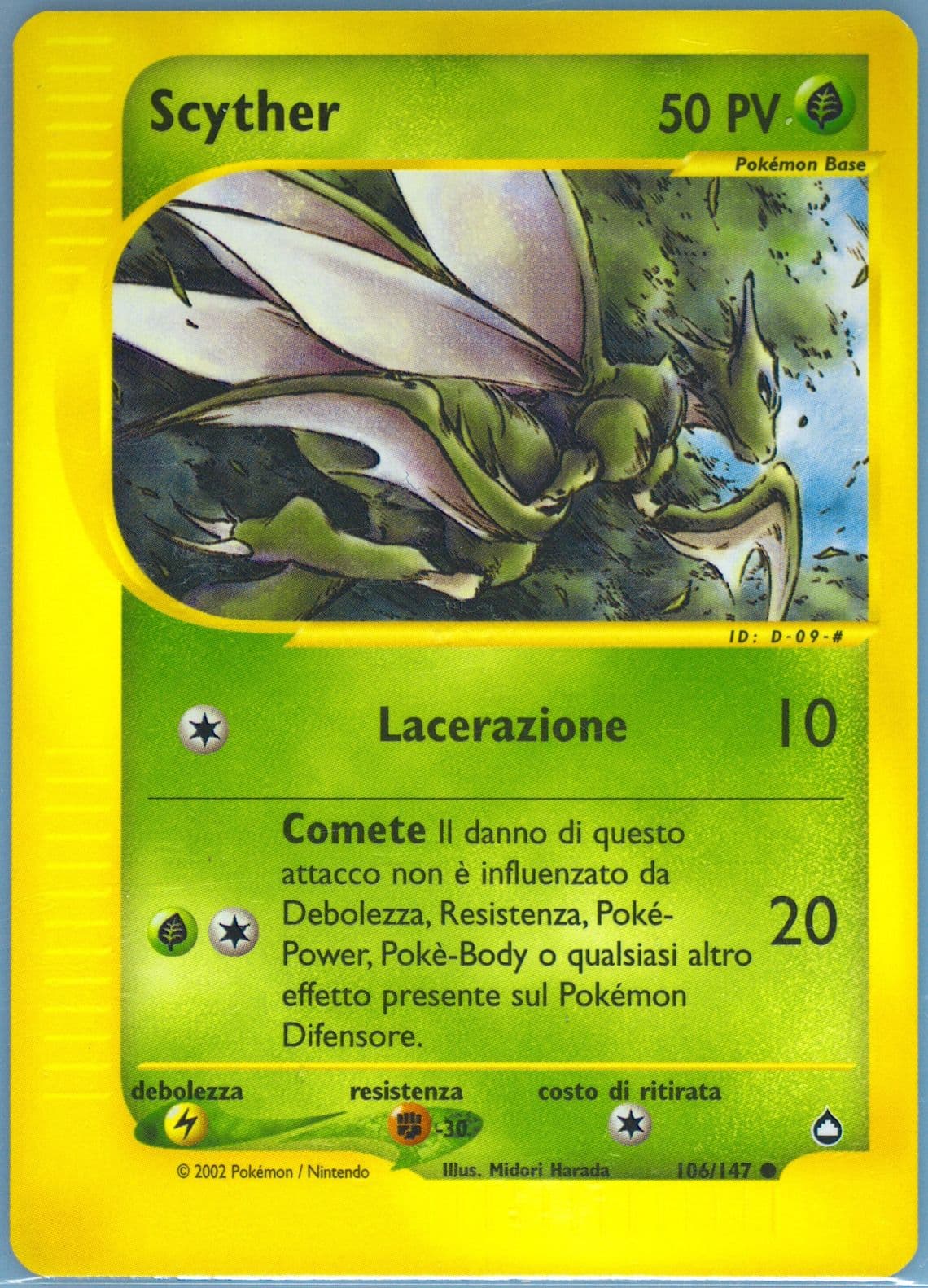 Scyther Italian (106) 2003 Pokemon Aquapolis