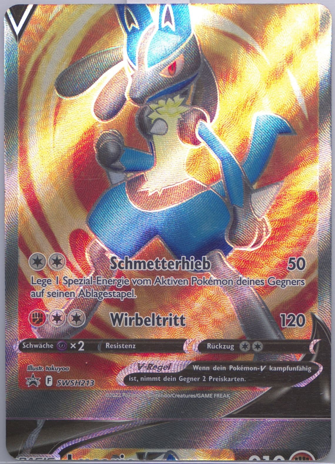Full Art/Lucario V Lucario Vstar Premium Collection-German (213) 2022 Pokemon Swsh Black Star Promo
