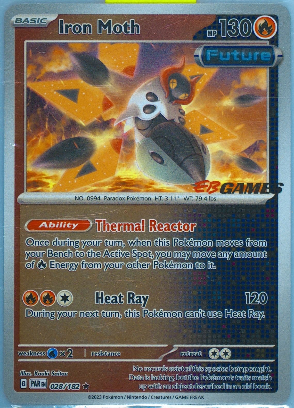 Iron Moth EB Games Exclusive (028) 2023 Pokemon Par EN-Paradox Rift