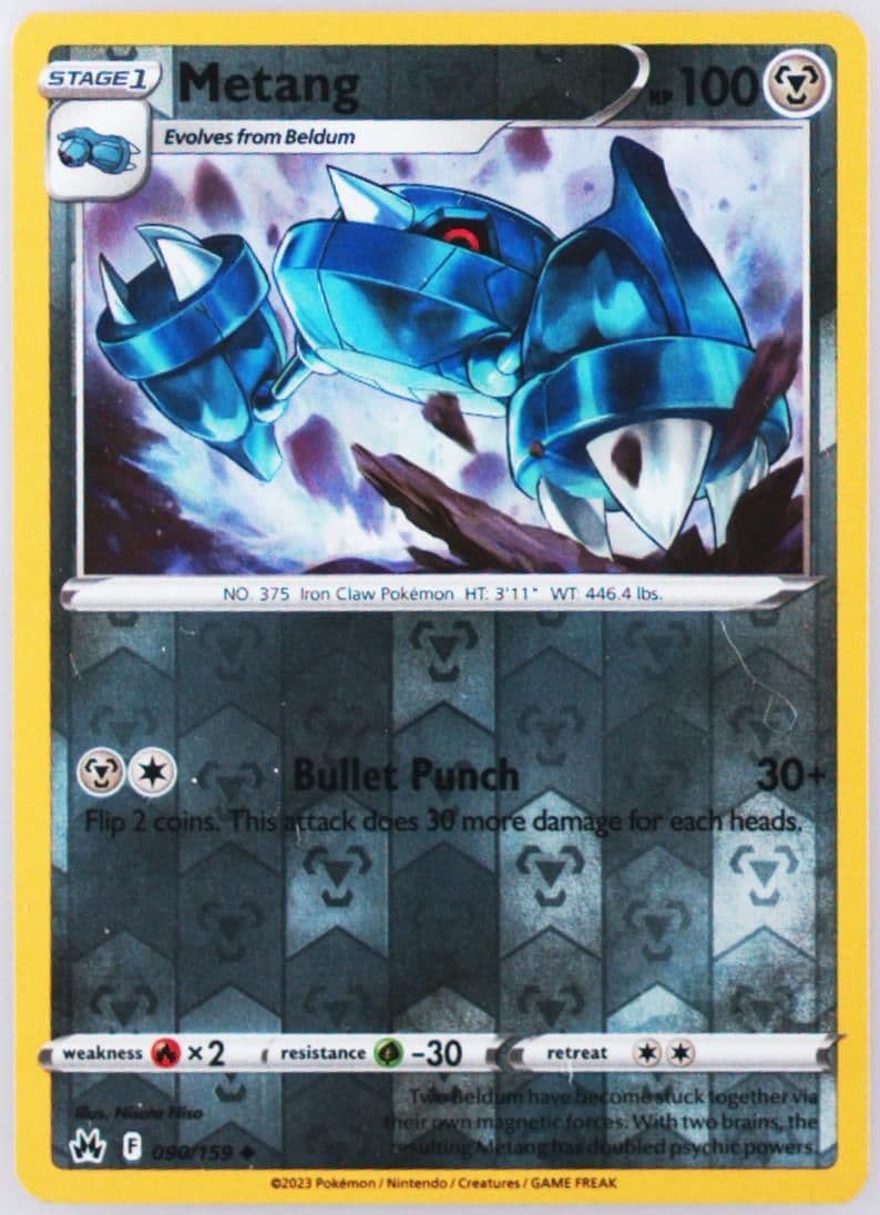 Metang-Reverse Foil (090) 2023 Pokemon Sword and Shield Crown Zenith