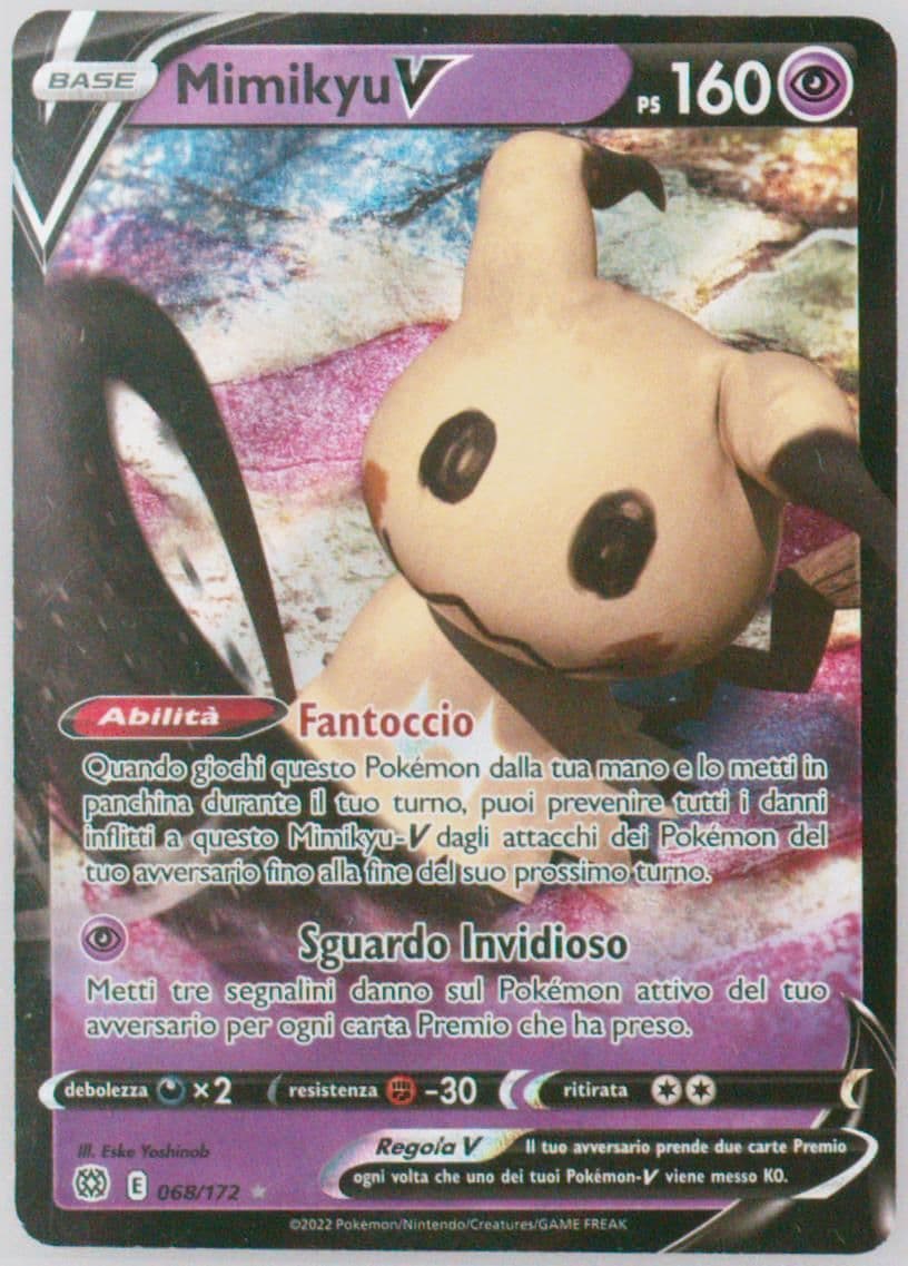 Mimikyu V Italian (068) 2022 Pokemon Sword & Shield Brilliant Stars