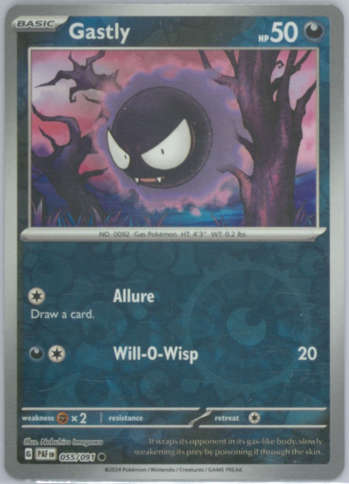 Gastly Reverse Holo (055) 2024 Pokemon Paf EN-Paldean Fates