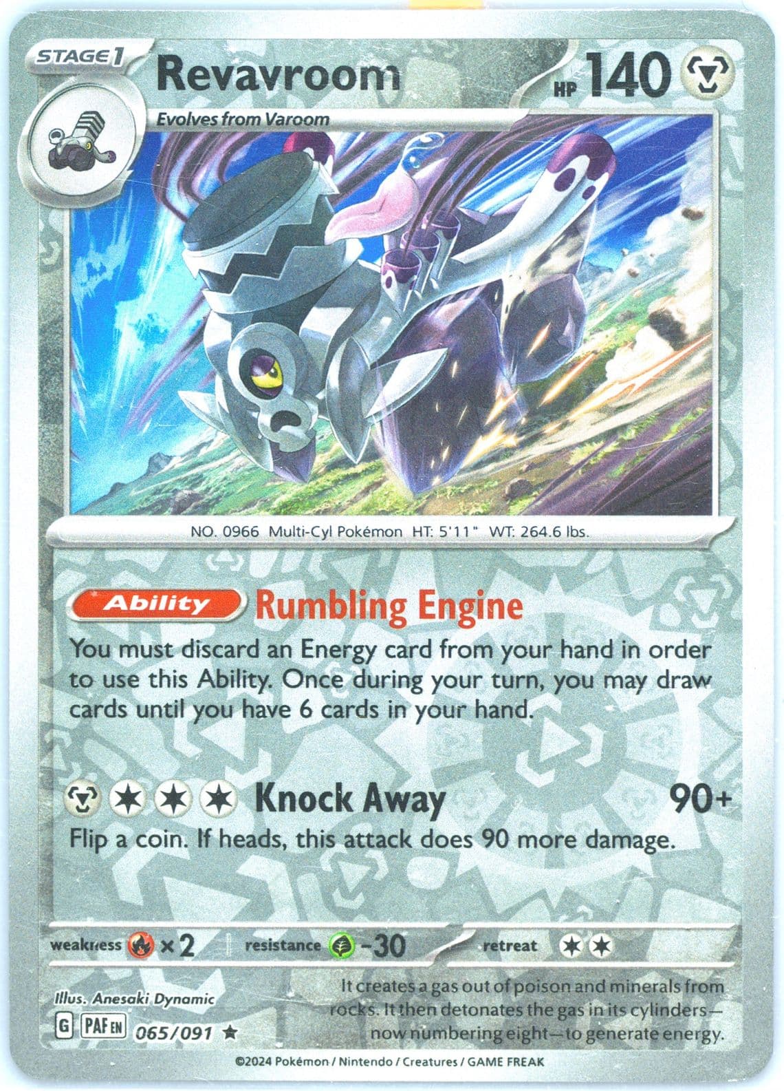 Revavroom Reverse Holo (065) 2024 Pokemon Paf EN-Paldean Fates