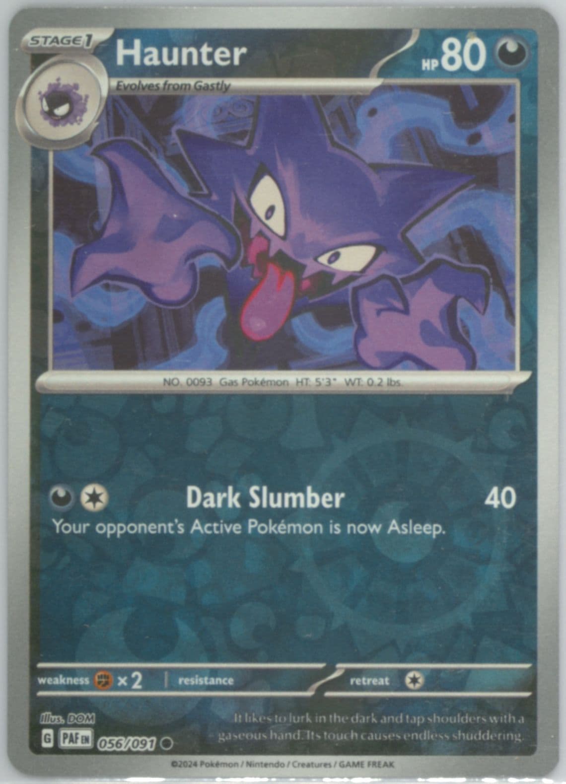 Haunter Reverse Holo (056) 2024 Pokemon Paf EN-Paldean Fates