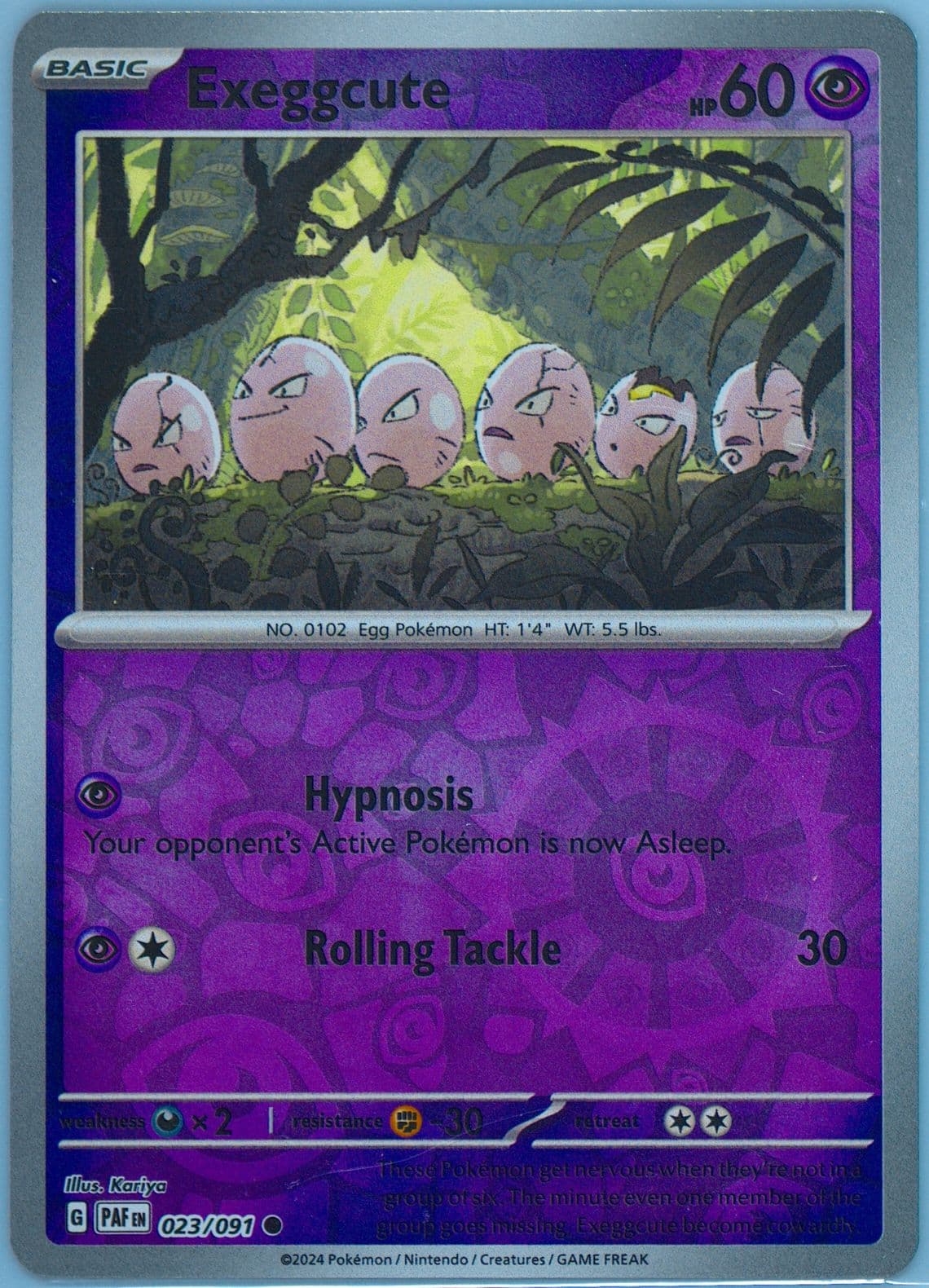 Exeggcute Reverse Holo (023) 2024 Pokemon Paf EN-Paldean Fates