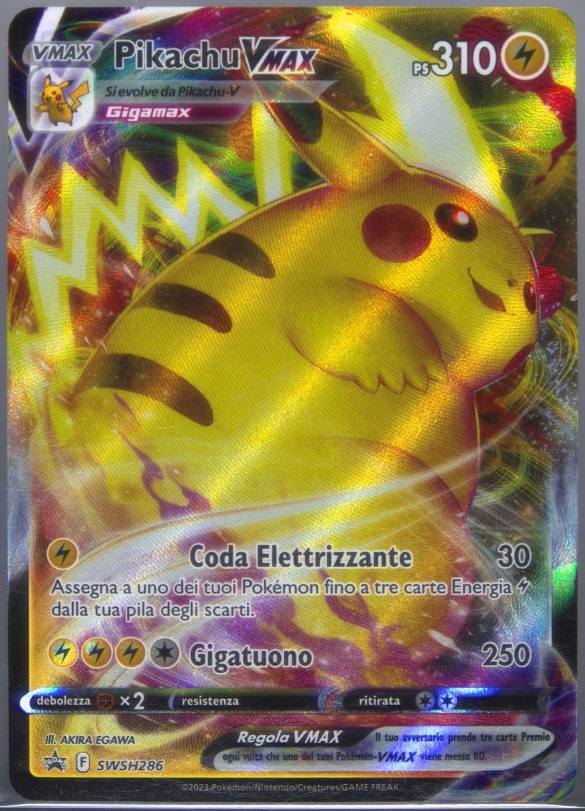 Full Art/Pikachu Vmax Crown Zenith Collections-Pikachu Vmax-Italian (286) 2023 Pokemon Swsh Black Star Promo
